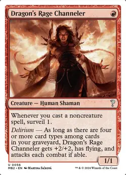 Dragon's Rage Channeler (White Border) Mystery Booster 2 NM MTG Non-Foil - Image 1