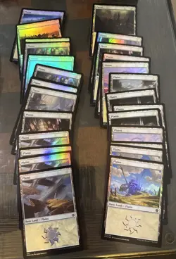 Magic The Gathering Huge Foil Basic Land Lot - Image 2