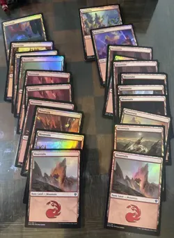 Magic The Gathering Huge Foil Basic Land Lot - Image 4