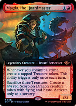 Magda, the Hoardmaster Extended Art Foil Outlaws of Thunder Junction MTG Rare - Image 1