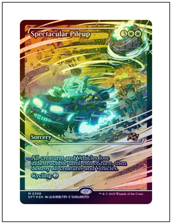 1x Spectacular Pileup, Foil, Showcase Art, Magic MTG NM - Image 1