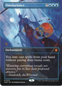 MTG: Foundations: Borderless Omniscience: Lightly Played Condition - Image 1