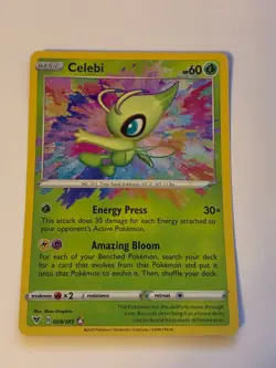 Pokemon Celebi Amazing Rare SWSH Vivid Voltage 009/185 NM - Image 1