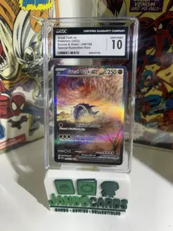 (CGC 10) Great Tusk ex 246/198 SIR Scarlet & Violet Base Set 2023 Pokemon TCG - Image 1