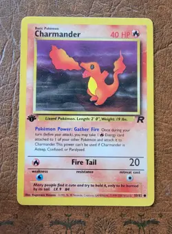 Charmander #50/82 Team Rocket 1st Edition Pokemon TCG - Image 1