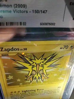 Pokemon TCG Zapdos Holo Secret Rare 150/147 Supreme Victors CGC 5 💫Swirl💫 - Image 3
