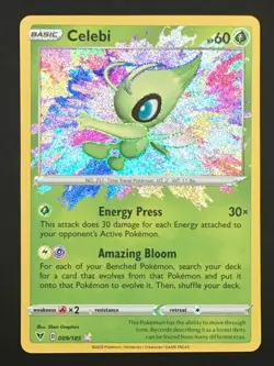 Pokemon TCG Celebi 009/185 Amazing Rare SWSH04 Vivid Voltage NM - Image 1