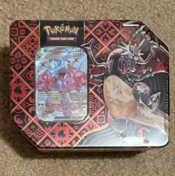 Pokemon TCG: Paldean Fates Tin - Charizard - New & Sealed | 5 Packs - Image 1