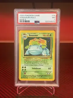 2000 VENUSAUR HOLO BASE SET 2 - PSA 7- #18/130 POKEMON WOTC - Image 1