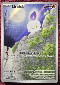 Pokemon TCG Litwick 101/086 White Flare Illustration Rare Holo English MINT - Image 1