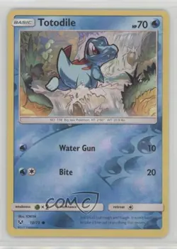 Totodile Reverse Foil Pokemon Sun & Moon Shining Legends #18 - Image 1