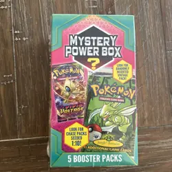Pokemon Mystery Power Box Walmart MJHoldings 2022 Sealed 1:10 Odds 5 Packs - Image 1