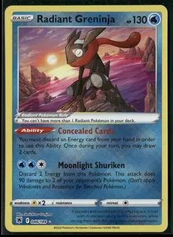Pokemon Radiant Greninja #046/189 SWSH10: Astral Radiance Near Mint or Better - Image 1