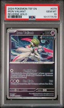 PSA 10 - 2024 POKEMON TEF EN-TEMPORAL FORCES 079 IRON VALIANT | REVERSE HOLO - Image 1
