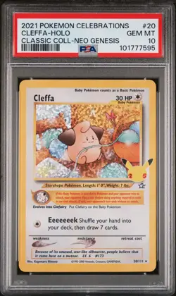 PSA 10 - 2021 POKEMON CELEBRATIONS CLASSIC COLLECTION 20 CLEFFA | NEO GENESIS - Image 1