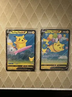 Flying Pikachu V 006/025 & Surfing Pikachu 008 Celebrations Holo - Pokemon Card - Image 1