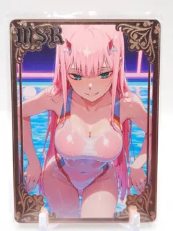 Goddess Story - Pink Metal Waifu Card - Zero Two - NUMBERED 138/200 - Image 1