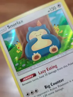 Snorlax Unbroken Bonds 158/214 Holo Rare Pokemon Card LP - Image 2