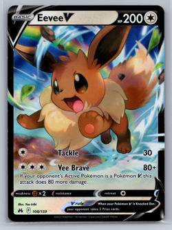 Eevee V 108/159 Crown Zenith Ultra Rare Holo Pokemon Card NM - Image 1