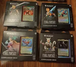 Magic The Gathering Final Fantasy Commander Deck Set Of 4 - Image 1