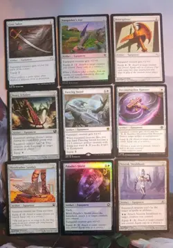 9x MTG Powerful Artifact Equipment Spells! All NM Mint! Ships Fast! - Image 1
