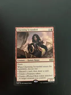 Charming Scoundrel - MTG Wilds of Eldraine Regular Rare 124 - Image 1
