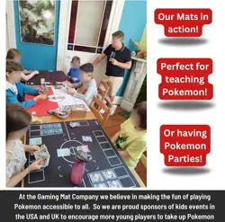 GMC 2 Player Pokemon Game Board Playmat for Pokemon Cards- 28.3" x 28.3" x 0.08" - Image 5
