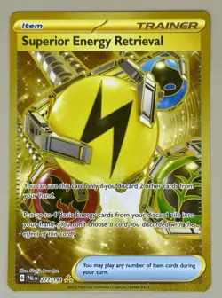 Superior Energy Retrieval 277/193 Gold Hyper Rare Paldea Evolved Pokemon Card NM - Image 1