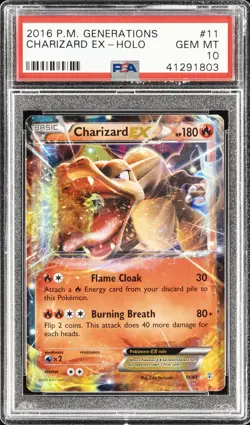2016 POKEMON XY GENERATIONS #11 CHARIZARD EX PSA 10 - Image 1