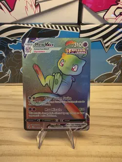 Pokemon Card Mew VMAX Rainbow Secret Rare Holo Fusion Strike 268/264 - Image 1
