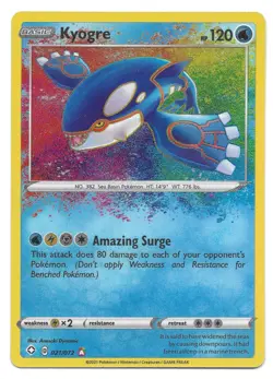 Kyogre 021/072 Shining Fates Amazing Rare Holo Pokemon TCG - NM - Image 1