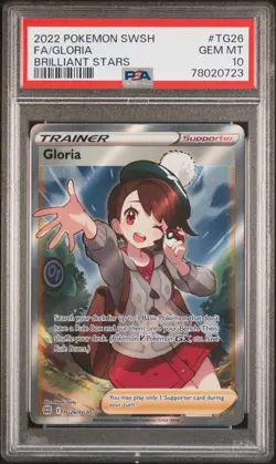 2022 Pokemon SWSH Brilliant Stars #TG26 Full Art Gloria Trainer PSA 10 Gem Mint - Image 1
