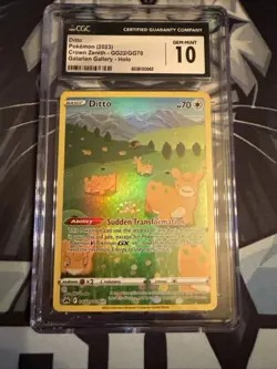 Pokemon Ditto Holo 2023 Crown Zenith GG22/GG70 CGC 10 Gem Mint Galarian Gallery - Image 1