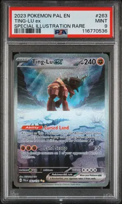 PSA 9 Mint TING-LU EX 263 PALDEA EVOLVED Special Illustration Rare SIR POKEMON - Image 1