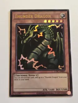 Thunder Dragon LCKC-EN067 Ultra Rare Yugioh Legendary Collection Kaiba NM - Image 1