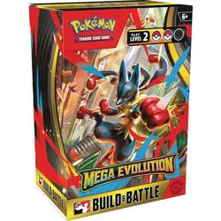 Pokemon Cards - Mega Evolution Build & Battle BOX (4 Packs, 40-Card Deck & More) - Image 1