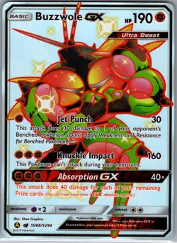 Buzzwole GX SV68/SV94 Hidden Fates: Shiny Vault - Pokemon Card - NM - Image 1