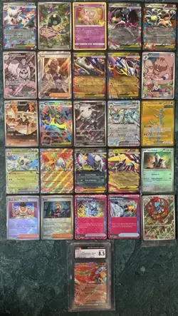 POKEMON MEGA EVOLUTIONS LUCARIO EX STEELIX ILLUSTRATION RARE CGC SLAB CARD LOT ! - Image 1