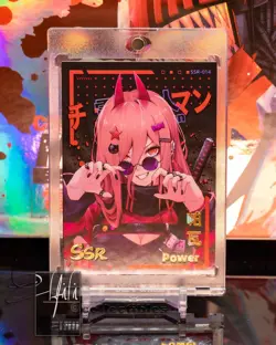 Power SSR 2023 Chainsaw Man Set Premium Foil Card SSR-014 55pt Toploader Sealed - Image 1