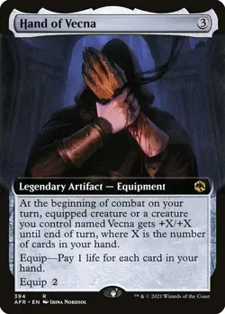 1x Hand of Vecna - Extended Art NM Eng MTG - Adventures in the Forgotten Realms - Image 1