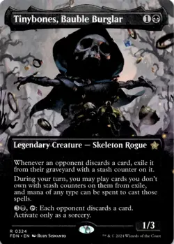 MTG Tinybones, Bauble Burglar (Borderless) Normal NM Foundations Magic 324 - Image 1