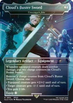 NM MTG FOIL CLOUD'S BUSTER SWORD UMEZAWA'S JITTE SECRET LAIR FINAL FANTASY - Image 1