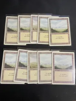 X10 Mtg Plains Revised Edition Magic the Gathering - Image 1