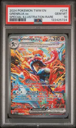 2024 POKEMON TWM EN-TWILIGHT MASQUERADE #214 GRENINJA EX PSA 10 - Image 1