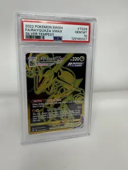 2022 POKEMON SWORD & SHIELD SILVER TEMPEST #TG29 FULL ART/RAYQUAZA VMAX PSA 10 - Image 2