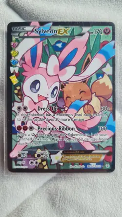 Pokemon Sylveon EX TCG Radiant Collection RC32/RC32 Generations Full Art MP DMG - Image 1