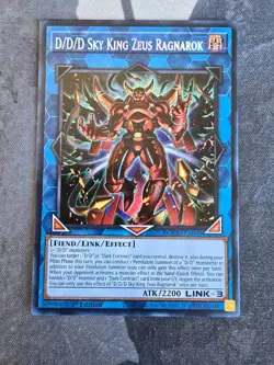 Yugioh D/D/D Sky King Zeus Ragnarok DOOD-EN049 Secret Rare NM 1st Edition - Image 1