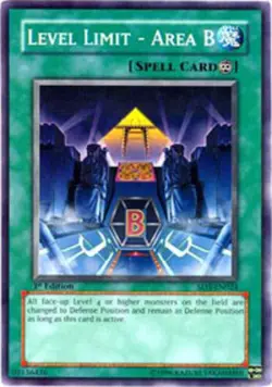 Yugioh! HP Level Limit - Area B - SD3-EN024 - Common - 1st Edition Heavily Playe - Image 1