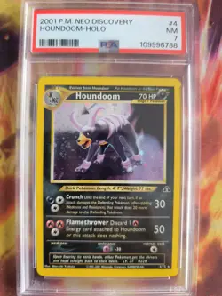 Pokemon Card Houndoom Hundemon Neo Discovery 2001 Entdeckung Holo English PSA 7 - Image 2