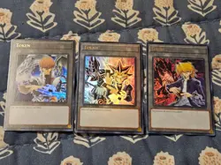 Yugi + Kaiba + Joey 3 Card ULTRA HOLO Rare Token Set LDK2-ENT Yugioh - Image 1